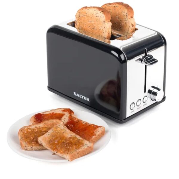 Salter EK3399BLACK 2 Slice Toaster Black - Image 2