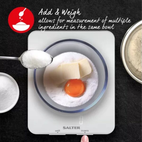 Salter Ghost 1180WHDR Digital Kitchen Scales White - Image 3