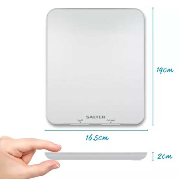 Salter Ghost 1180WHDR Digital Kitchen Scales White - Image 4