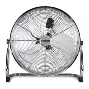 Tower 18 Inch Metal High Velocity Floor Fan Chrome