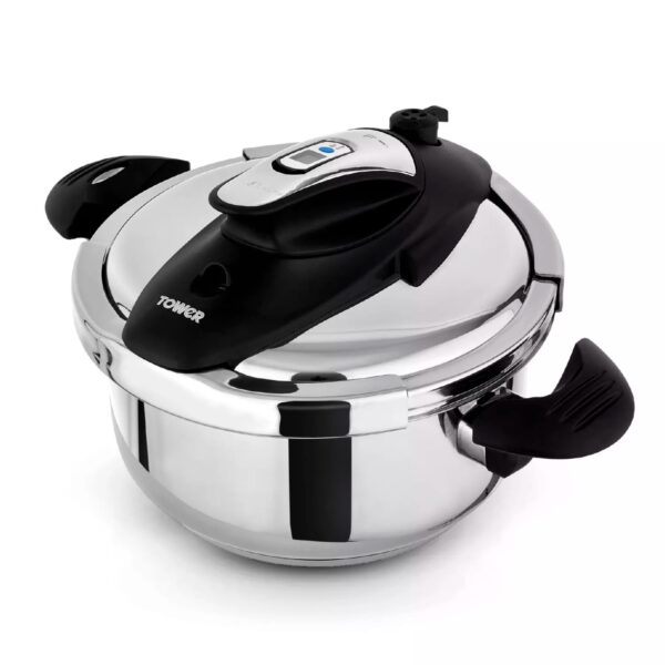 Tower One-Touch Ultima 4 Litre Pressure Cooker Stainless Steel