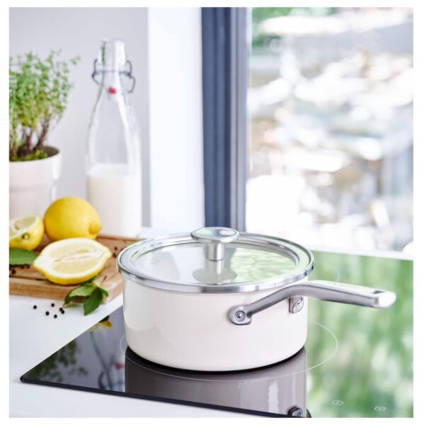 Kitchen Aid CC003289-001 20cm 2.4L Saucepan With Lid Cream - Image 2