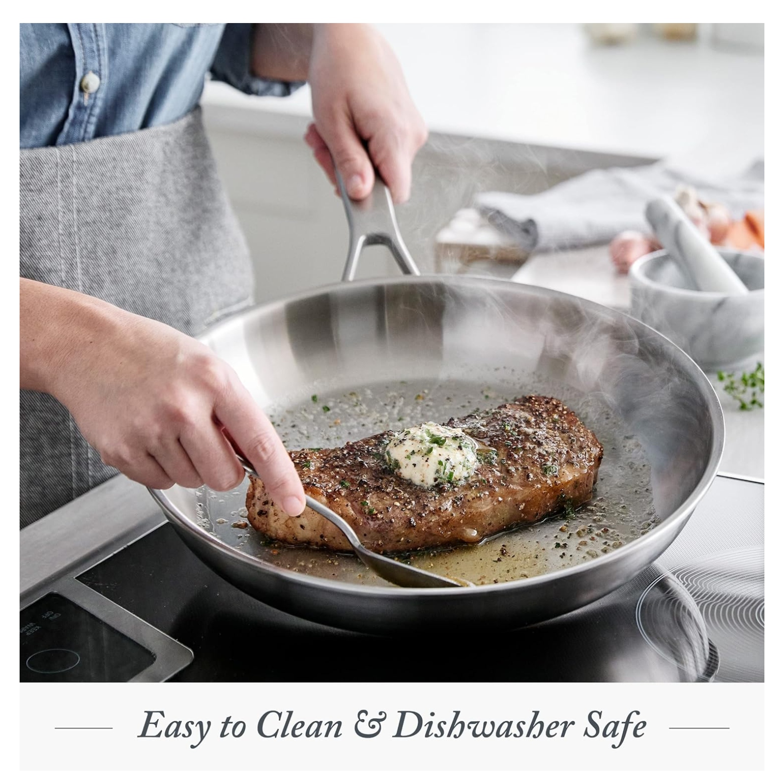 Merten & Storck CC005043-001 26 cm Fry Pan 3ply Stainless Steel Merten & Storck CC005043-001 26 cm Fry Pan 3ply Stainless Steel - Image 4