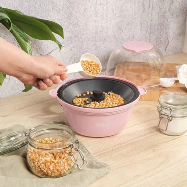 Giles & Posner EK6224GSPNK Mini Stir Popcorn Maker Pink - Image 3