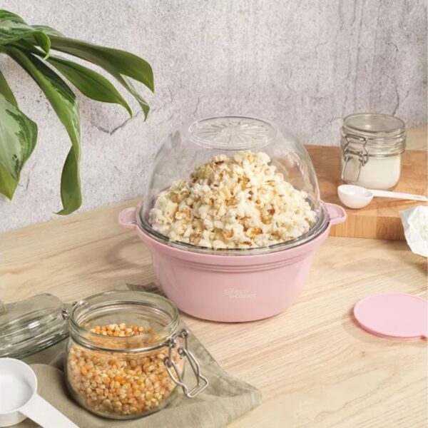 Giles & Posner EK6224GSPNK Mini Stir Popcorn Maker Pink - Image 4