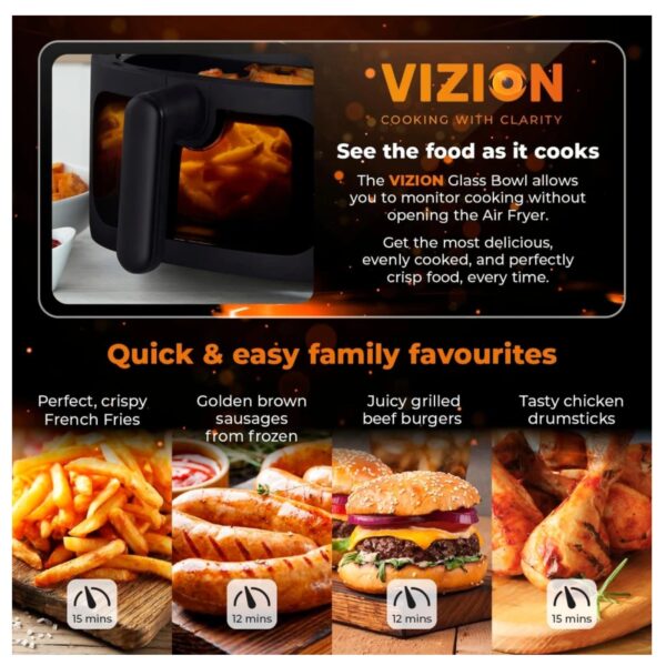 Tower  T17123 7.5L Digital Air Fryer Black - Image 3
