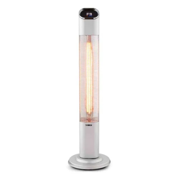 Tower T978519 Sol 2000w Freestanding Outdoor Patio Heater  Silver