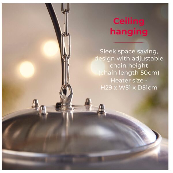 Tower  T978520 Astro 1500w Hanging Outdoor Patio Heater - Image 4