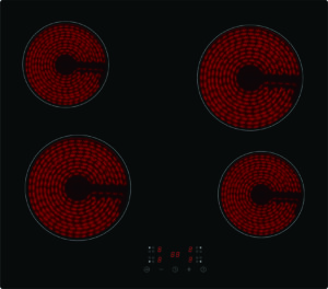Sovereign AT60CI 60cm Four Zone Ceramic Hob Satin Glass with 15min Timer – BRAND NEW