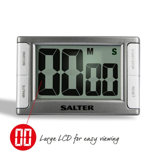 Salter 396 SVXR Contour Electronic Timer Silver - Image 2