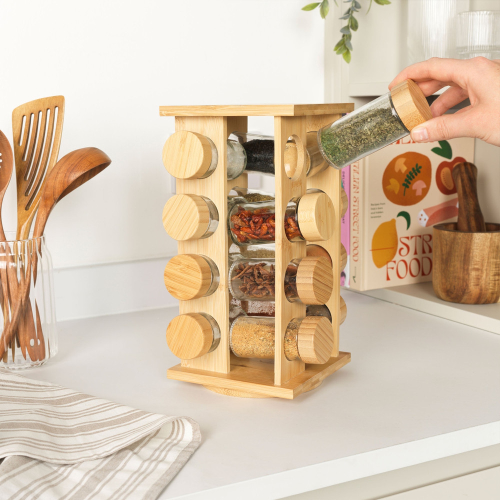 Salter BW12777EU7 Rotating Spice Rack Bamboo Salter BW12777EU7 Rotating Spice Rack Bamboo - Image 2