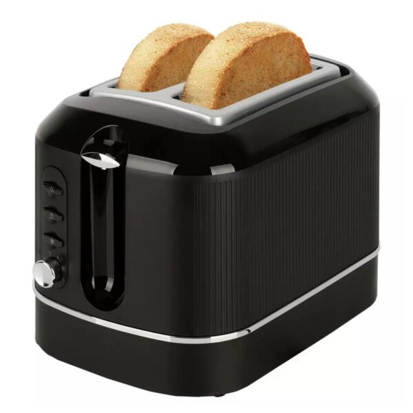 Cookworks 143000008 Black Texture Tilly 2 Slice Toaster