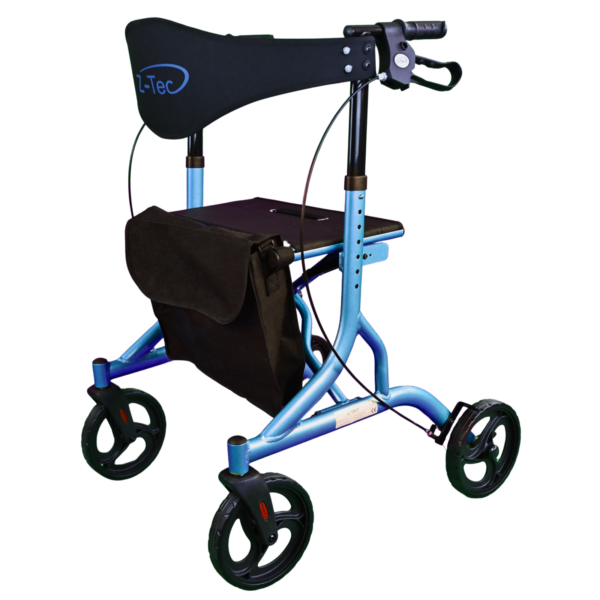 Falcon XL Folding Lightweight Rollator in Ice Blue Only 5.9kg Brand New
