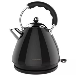 Cookworks Stainless Steel 1.7L Pyramid Kettle Black