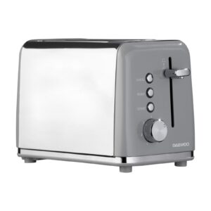 Daewoo Kensington Collection Stainless Steel 2 Slice Toaster Grey