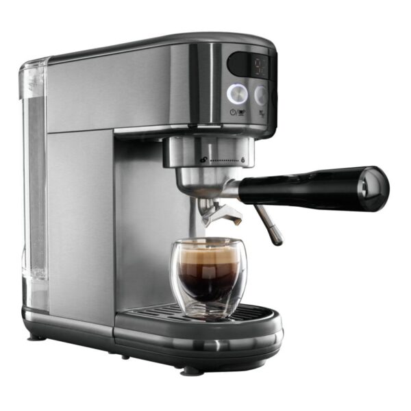 Daewoo 20 Bar Digital Compact Espresso Coffee Maker Silver