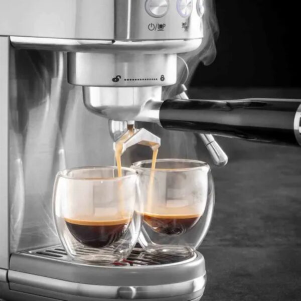 Daewoo SDA2700GE 20 Bar Digital Compact Espresso Coffee Maker Silver - Image 4