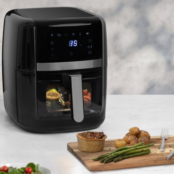 Daewoo SDA2727GE 8L Air Fryer With Window And Divider Black - Image 2