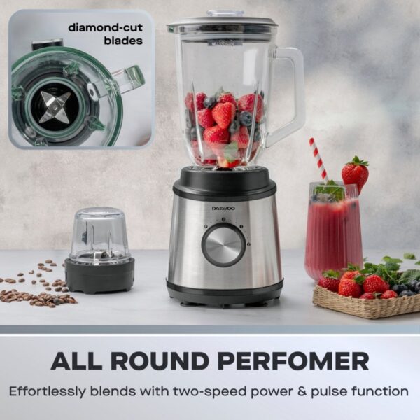 Daewoo SDA2734GE Stainless Steel Jug Blender Silver - Image 4