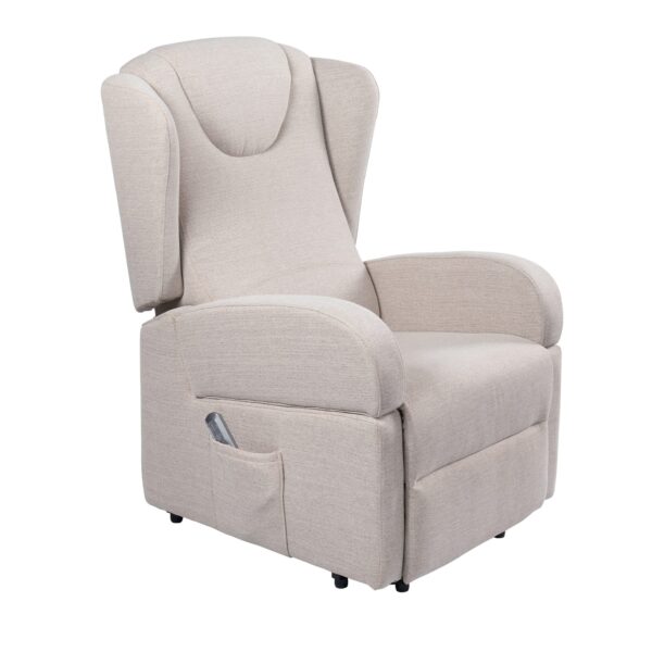 Milan K610-2R-BE Dual Motor Riser Recliner in Beige With Removable Arm Rests - Image 2