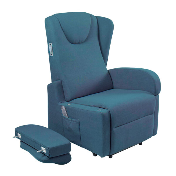 Milan K610-2R-BL Dual Motor Riser Recliner in Blue With Removable Arm Rests Brand New - Image 4