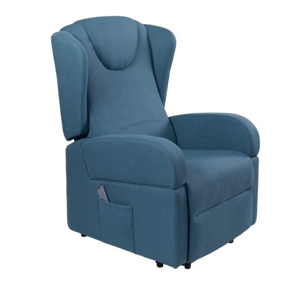 Milan K610-2R-BL Dual Motor Riser Recliner in Blue With Removable Arm Rests Brand New - Image 3
