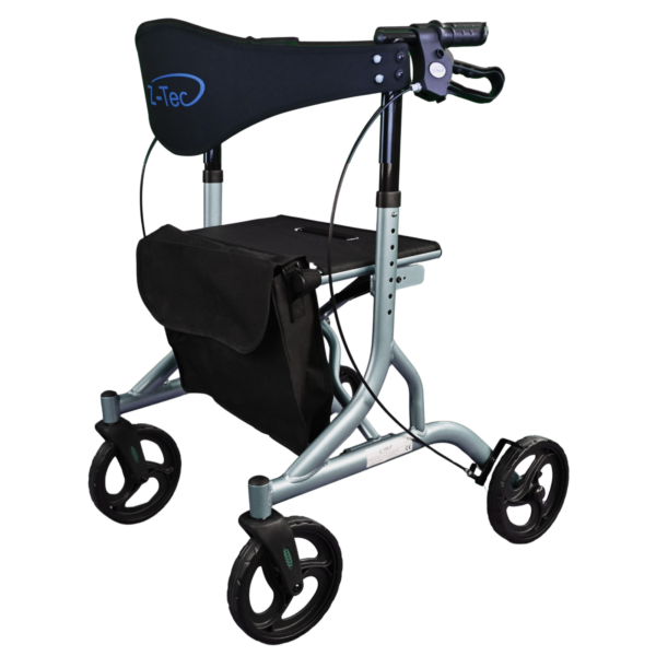 Falcon XL Folding Lightweight Rollator in Artic Silver Only 5.9kg Brand New