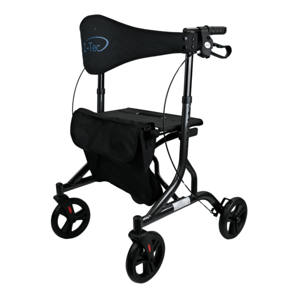 Falcon XL Folding Lightweight Rollator in Carbon finish Black Only 5.9kg Brand New