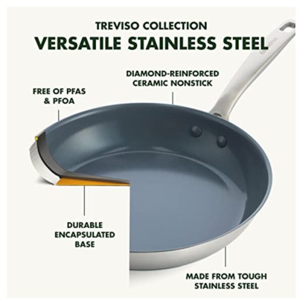 Thegreenpan CC004859-001  30cm  Frying Pan With Lid  Silver - Image 3