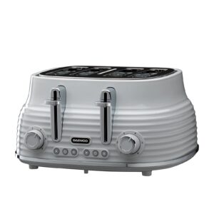 Daewoo SDA2484 Sienna 4 Slice Toaster With High Lift Grey Daewoo Sienna 4 Slice Toaster With High Lift Grey