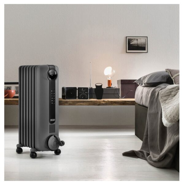 De' Longhi TRRS0920E.G Radia S Digital 9fins  Digital Oil Radiator Grey - Image 3