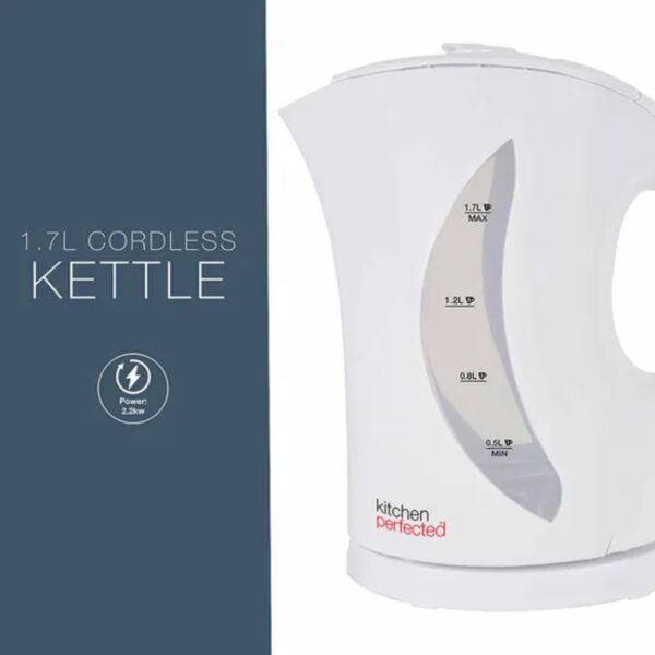 KitchenPerfected E1524WH 1.7L Cordless Kettle White - Image 2