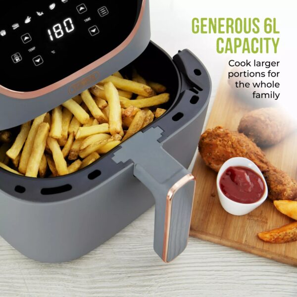 Tower T17127GRY Vortx 6L Digital Air Fryer Grey - Image 4