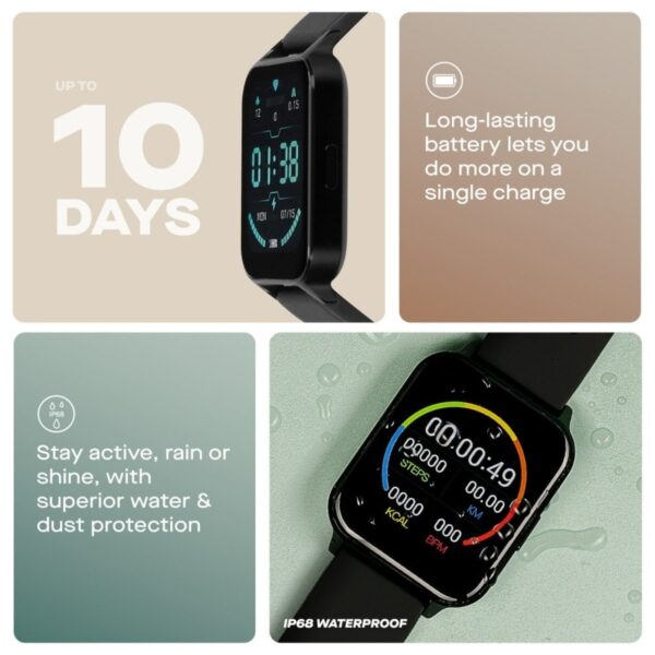 Daewoo AVS1642GE Smartwatch Flight Wireless Smartwatch With Heart Rate Feature Black - Image 2