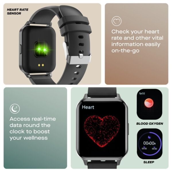 Daewoo AVS1642GE Smartwatch Flight Wireless Smartwatch With Heart Rate Feature Black - Image 3