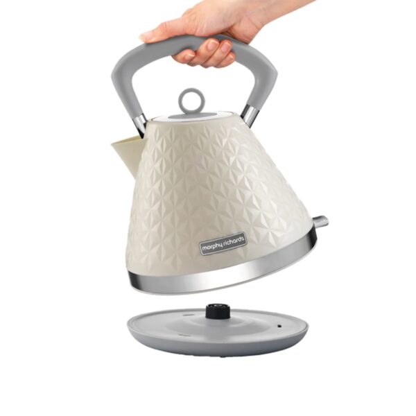 Morphy Richards 108132 Vector 1.5L Pyramid Kettle Cream BD - Image 2