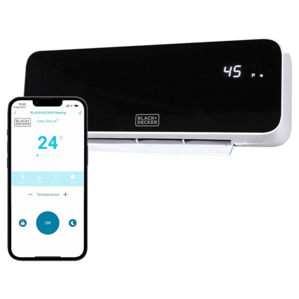 BLACK + DECKER BXSH37025GB Smart Hot & Cool Wall Heater White - Image 2