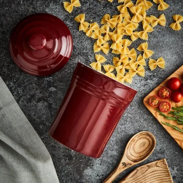 Barbary & Oak BO875007RED 23cm Ceramic Storage Jar Red - Image 3