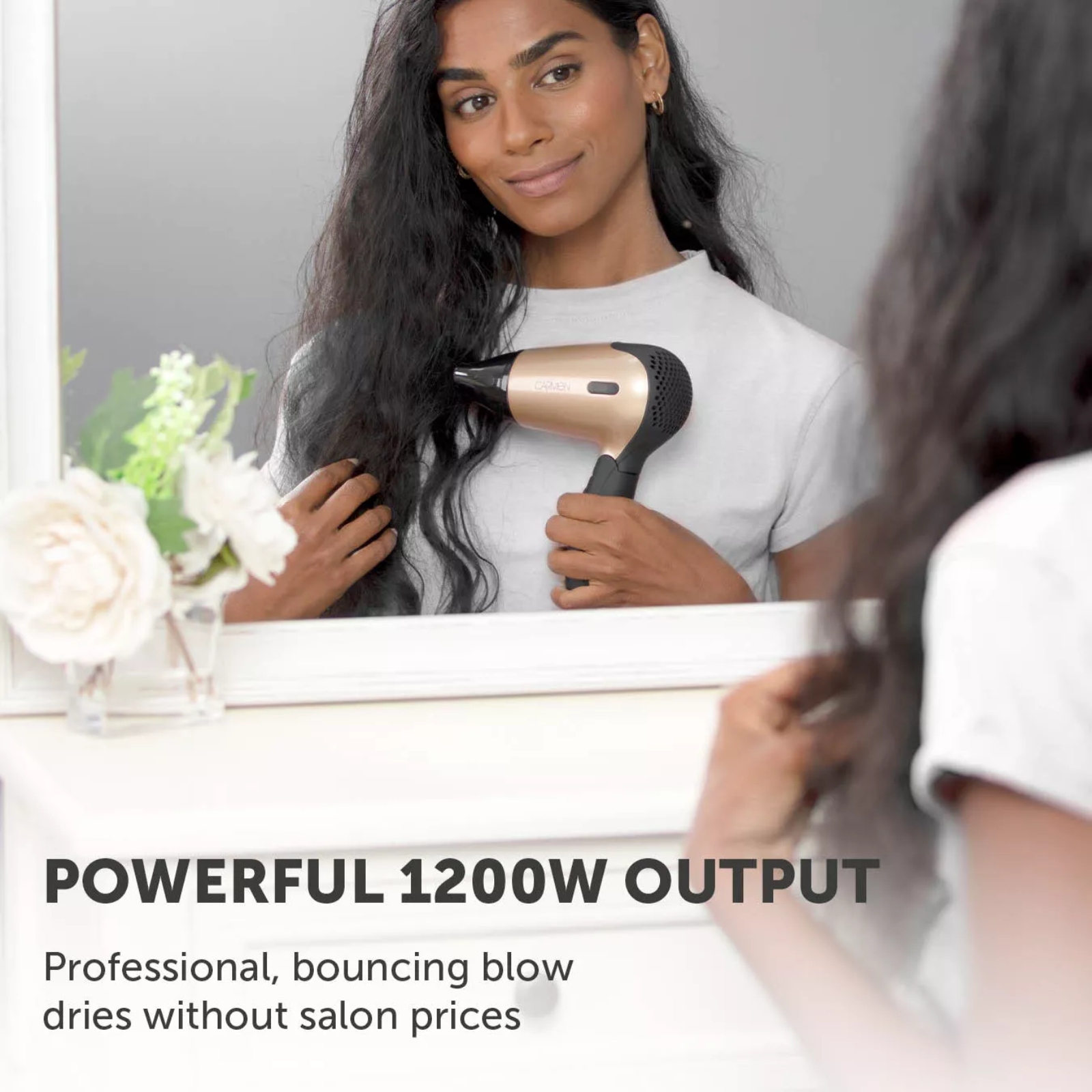 Carmen C80020 1200W Travel Hair Dryer Rose Gold Carmen C80020 1200W Travel Hair Dryer Rose Gold - Image 2