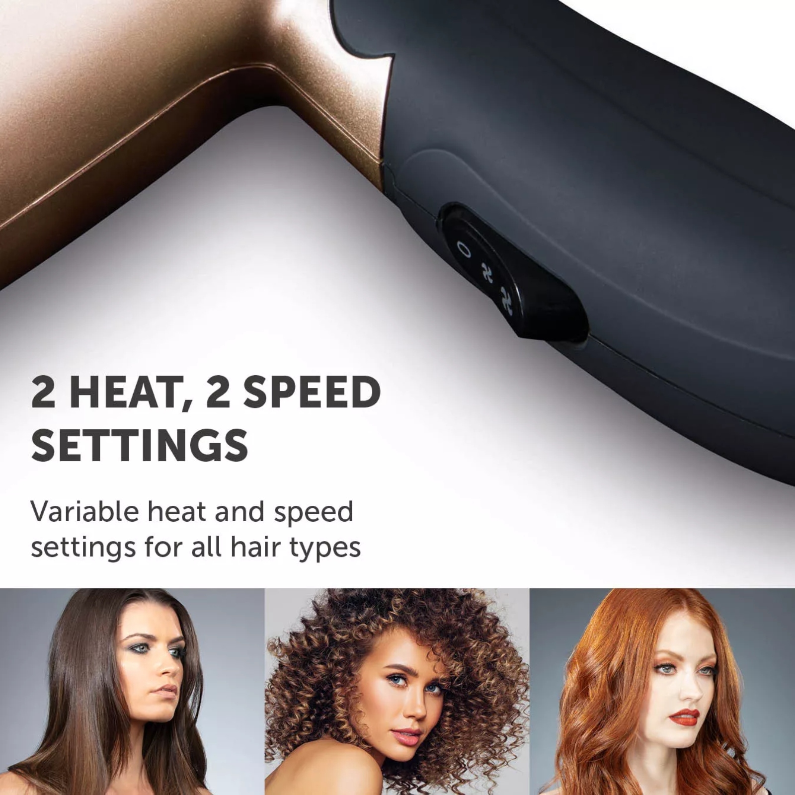 Carmen C80020 1200W Travel Hair Dryer Rose Gold Carmen C80020 1200W Travel Hair Dryer Rose Gold - Image 3
