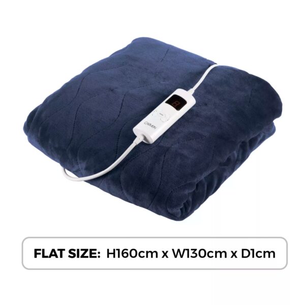 Carmen C81148BLU Luxury Heated Throw Blue - Image 4