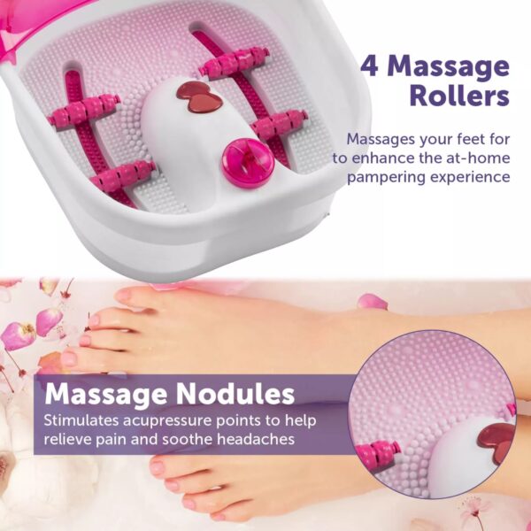 Carmen C84001N Massaging Foot Spa Pink - Image 2