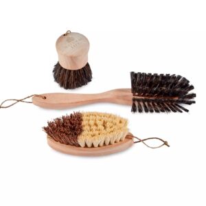 Natural Life NL109002 Beech Handheld Kitchen Brush Set Natural Life Beech Handheld Kitchen Brush Set