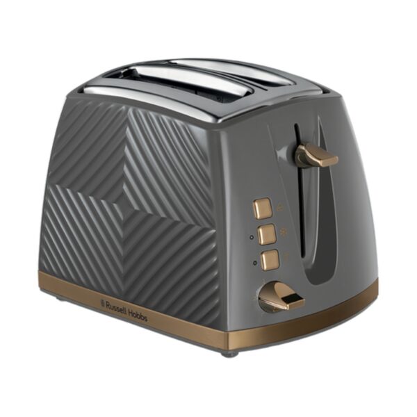 Russell Hobbs Groove 2 Slice Toaster Grey