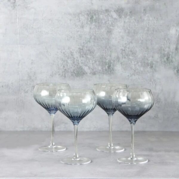 Simply Home 400ml 4 Piece Champagne Coupe Blue