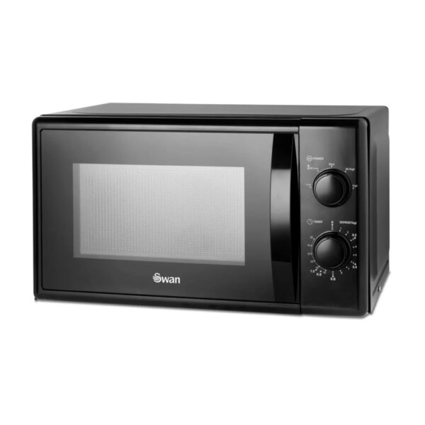 Swan 700W Manual Microwave Oven 20L Black