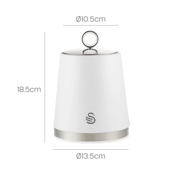 Swan SWKA18536WHT Serenity Set Of 3 Canisters White - Image 4