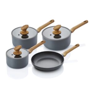 Swan SWPS35010GRYN Nordic 4 Piece Pan Set Grey Swan 4 Piece Pan Set Grey