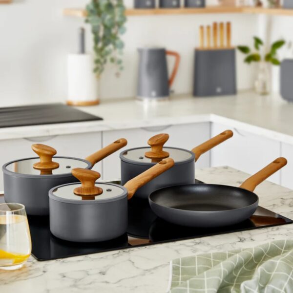 Swan SWPS35010GRYN Nordic 4 Piece Pan Set Grey - Image 3