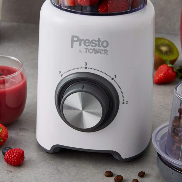 Tower PT12052WHT Presto 500W 1.5L Jar Blender White - Image 3